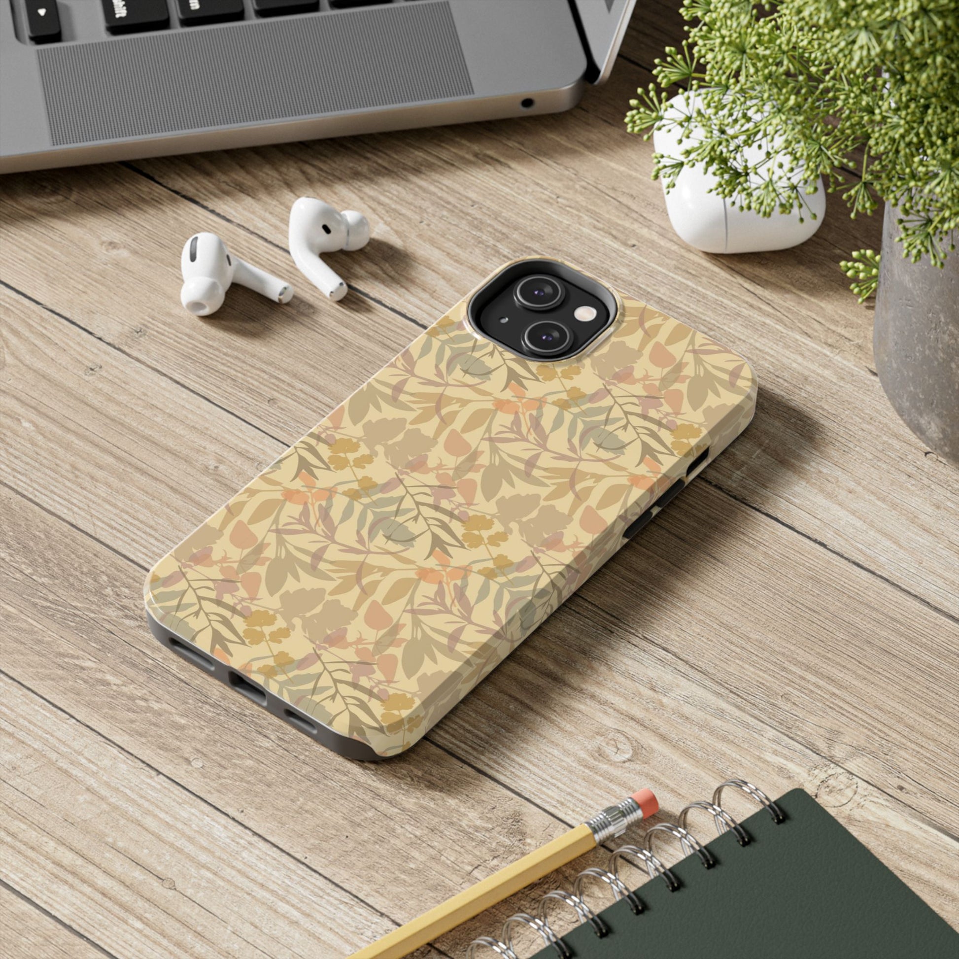 Boho Plants Leafs Pattern Tough Phone Cases