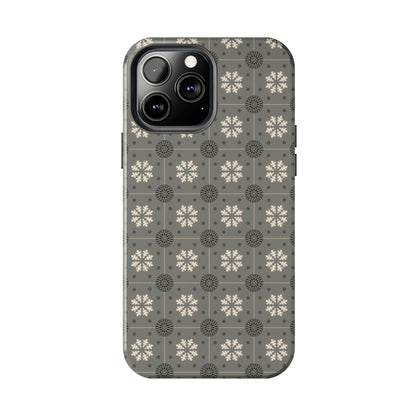 Grey Mosaic Pattern Tough Phone Cases