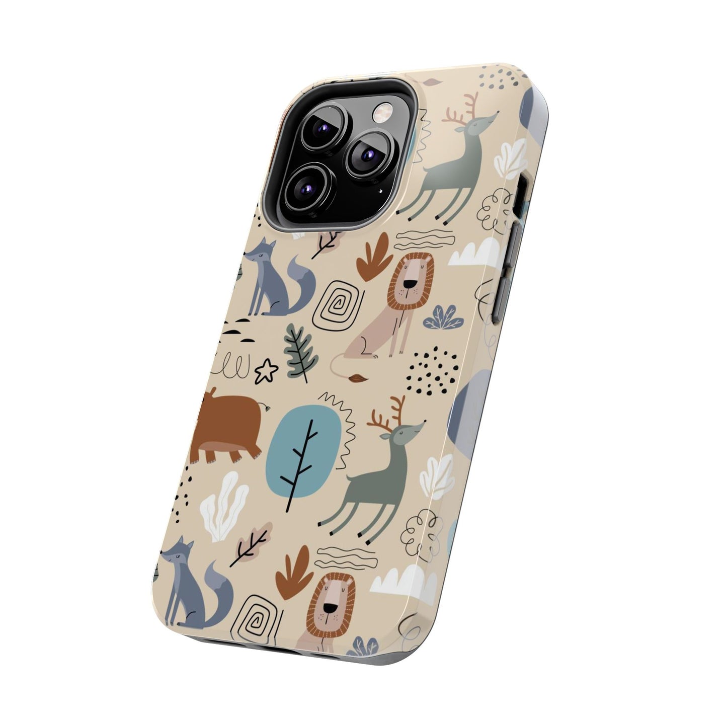 seamless pattern with cute animal Tough Phone Cases