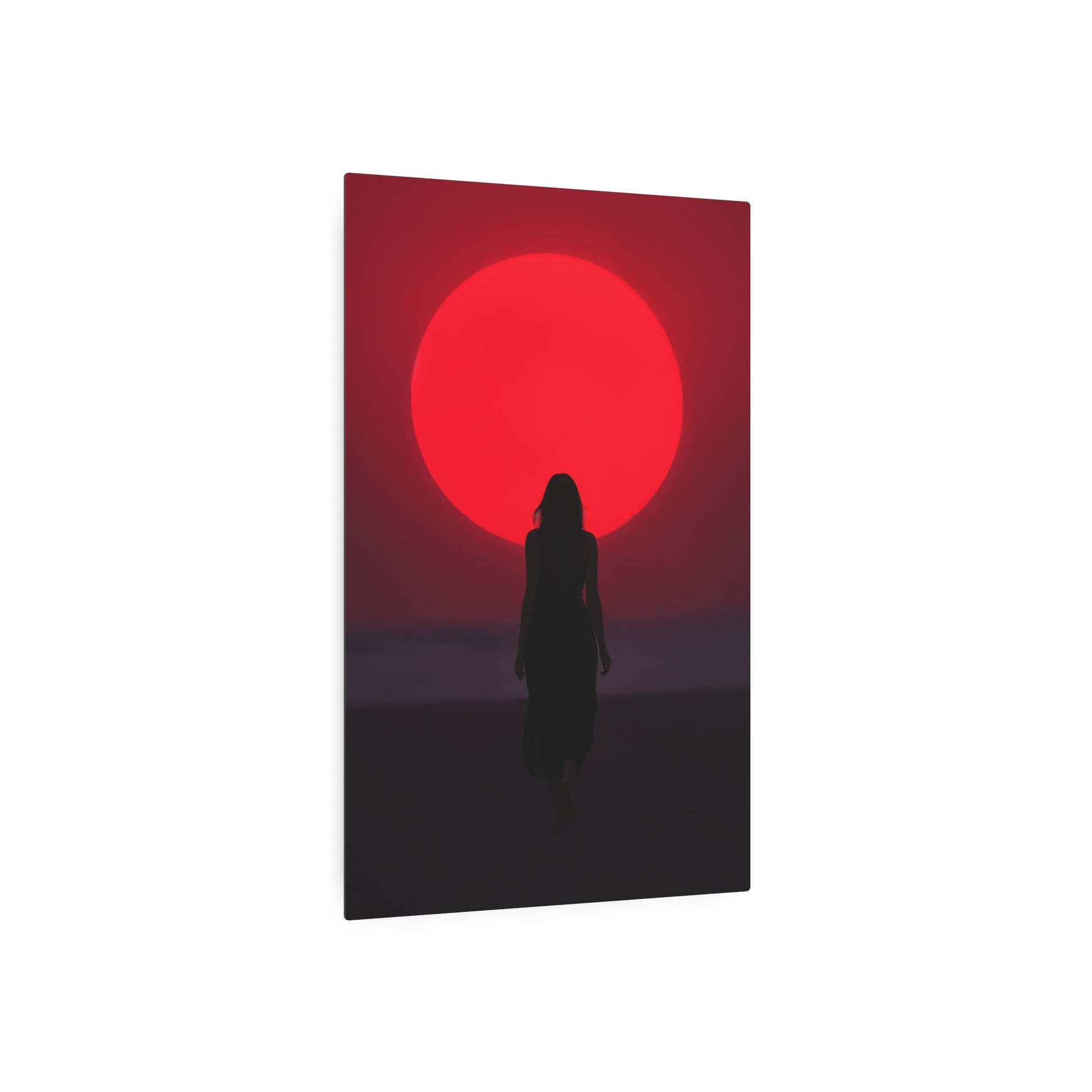 Stunning Metal Sign: Serene Sunset Scene with Silhouette | Perfect for Home Décor