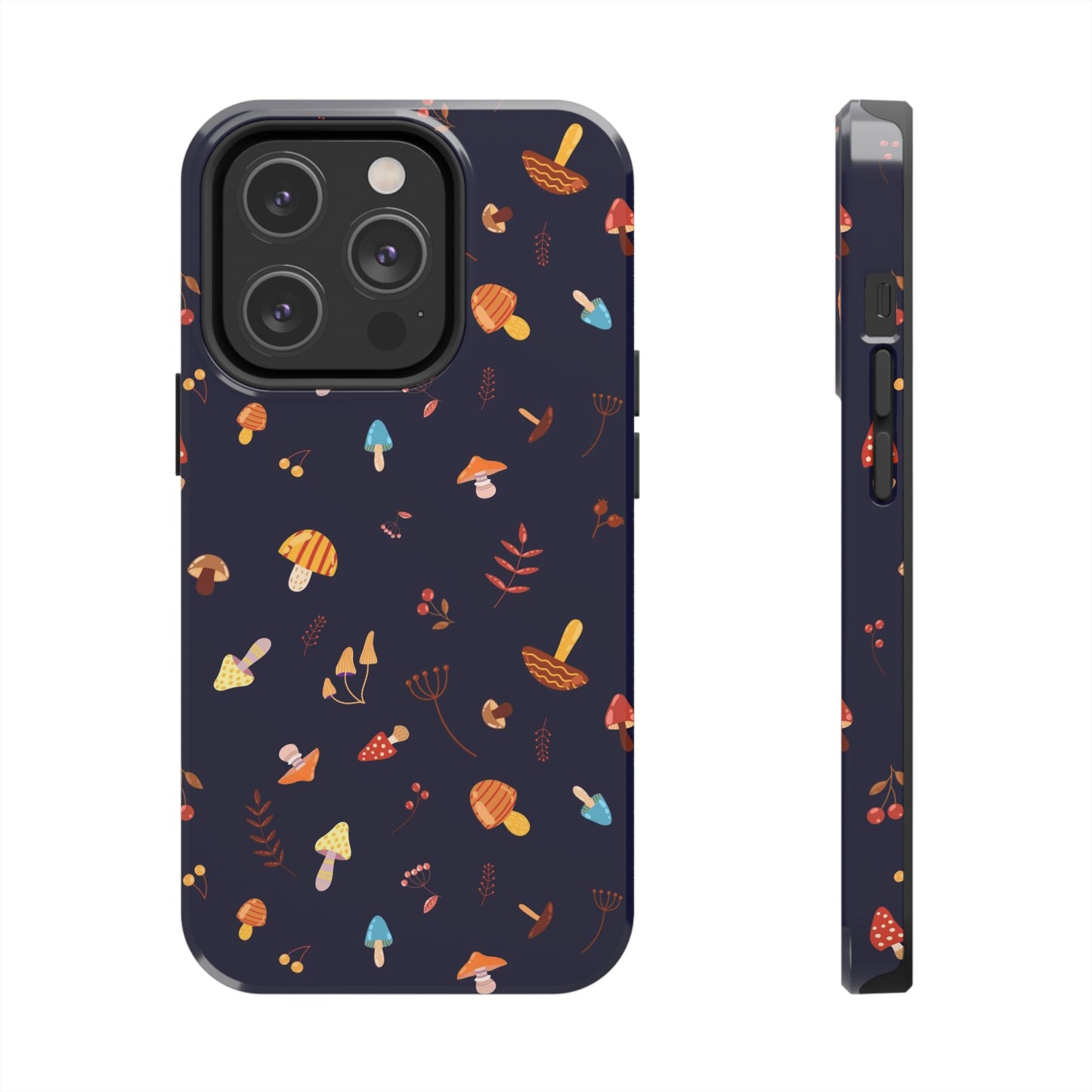 Seamless pattern with different mushrooms. Tough Phone Cases iPhone 14 Pro