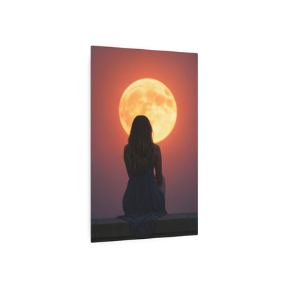 Serenity Under the Full Moon - Metal Art Sign