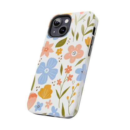 Big collection of blooming flowers, twigs and leaves Tough Phone Cases