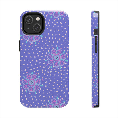 Abstract ethnic bud flower seamless pattern Tough Phone Cases iPhone 14