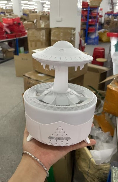 New UFO Raindrop Humidifier Water Drop Air Humidifier USB Aromatherapy Essential Oils Aroma Air Diffuser Household Mist Maker Home Decor White