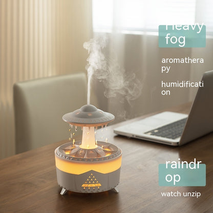 New UFO Raindrop Humidifier Water Drop Air Humidifier USB Aromatherapy Essential Oils Aroma Air Diffuser Household Mist Maker Home Decor