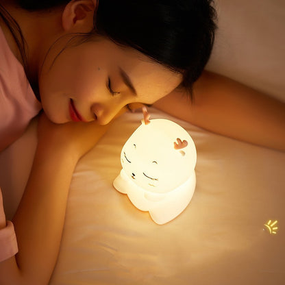 Deer Silicone Pat Lamp Nursing Seven-color Night Light