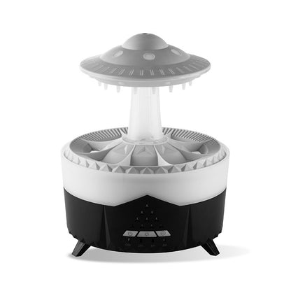 New UFO Raindrop Humidifier Water Drop Air Humidifier USB Aromatherapy Essential Oils Aroma Air Diffuser Household Mist Maker Home Decor Black UK